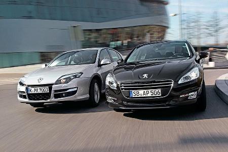 Peugeot 508 THP 155 und Renault Laguna 2.0 16 V 140 im Vergleich
