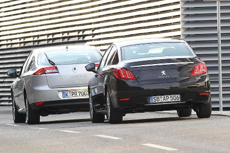 Peugeot 508 THP 155 und Renault Laguna 2.0 16 V 140 im Vergleich