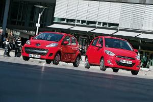 Vergleichstest Hyundai i10-Peugeot 107