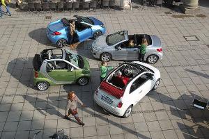 Fiat 500 C, Peugeot 207 CC, Renault Wind, Smart Fortwo Cabrio