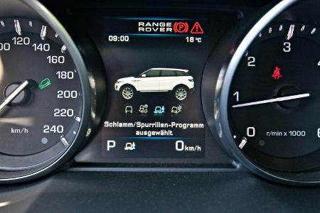 Range Rover Evoque 2.2 SD, Rundinstrumente, Display