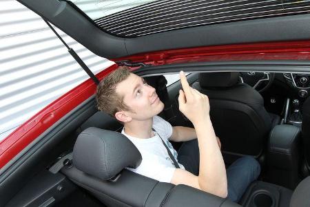 Hyundai Veloster Blue 1.6, Rücksitz, Kopffreiheit