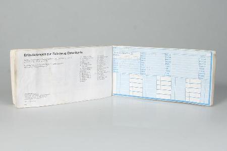 Mercedes 300 D, Wartungsheft, Eintragungen