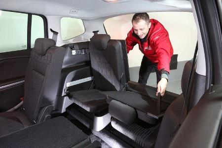 Opel Zafira Tourer, Sitze, Umklappen