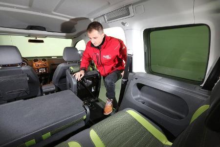 VW Caddy, Sitze, Umklappen