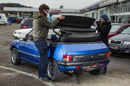 Peugeot 205 Cabriolet CJ, Heckansicht, Verdeck schlieen