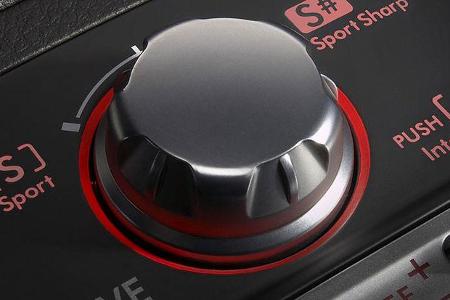 Auf der Mittelkonsole lässt sich mittels Drehregler die Leistungs- und Gasannahme justieren.