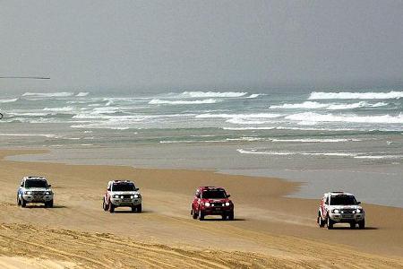Mitsubishi-Geschwader am Strand von Afrika.