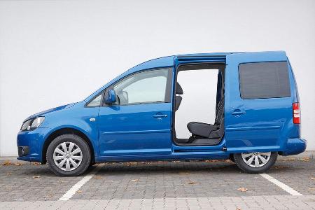 VW Caddy Blue Motion, Seitenansicht, Schiebetr