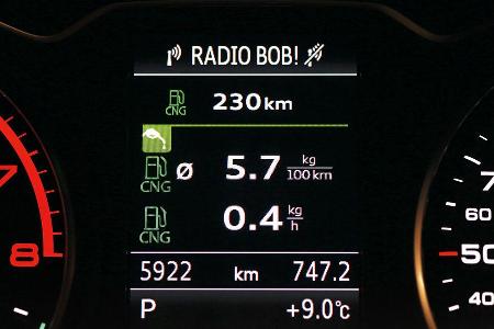 Audi A3 Sportback g-tron, Anzeige