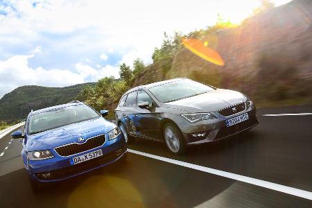 Seat Leon ST, Skoda Octavia Combi, Frontansicht