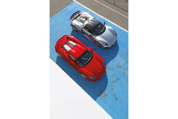 Porsche 918 Spyder, Porsche Carrera GT, Draufsicht