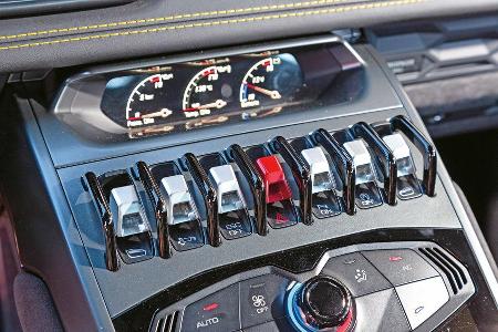 Lamborghini Huracn LP 610-4, Mittelkonsole, Bedienelemente