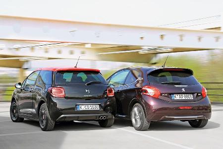 Citron DS3 THP 155, Peugeot 208 XY 155 THP, Heckansicht