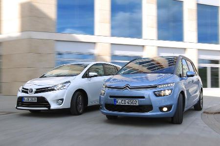 Citron Grand C4 Picasso e-HDi 115, Toyota Verso 1.6 D-4D Life, Frontansicht