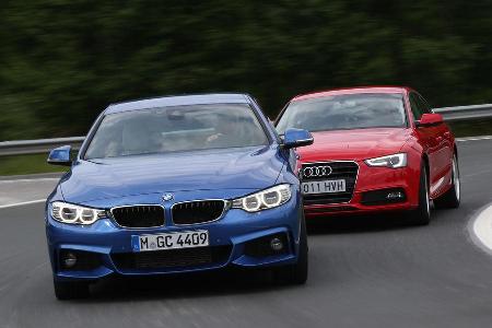 Audi A5 Sportback, BMW Vierer Gran Coup, Frontansicht