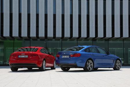 Audi A5 Sportback, BMW Vierer Gran Coup, Heckansicht