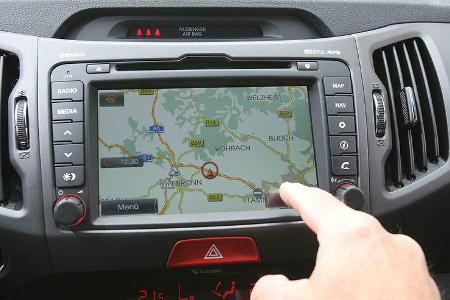 Kia Sportage, Navigation, Routenführer, Touchscreen Bedienung