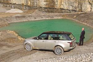 Range Rocer TDV8, Seitenansicht, See, Gelände