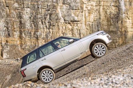 Range Rocer TDV8, Seitenansicht, Steigung