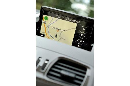 Aston Martin Vanquish, Navi, Bildschirm