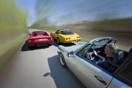 Chevrolet Corvette C3, Ferrari 308 GTSi, Porsche 911 Carrera Targa