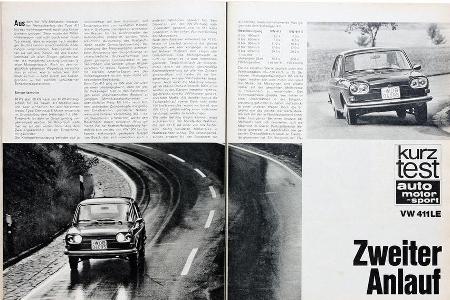 VW 411 LE, auto motor und sport-Artikel 1967