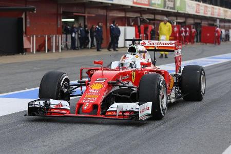 Sebastian Vettel - Ferrari - Formel 1-Test - Barcelona - 23. Februar 2016