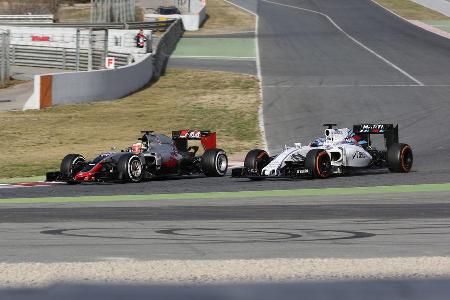 Valtteri Bottas & Esteban Gutierrez - Formel 1-Test - Barcelona - 23. Februar 2016