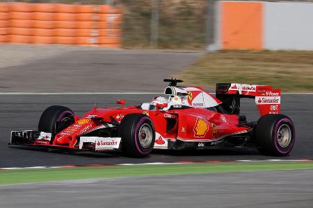 Sebastian Vettel - Ferrari - Formel 1-Test - Barcelona - 23. Februar 2016