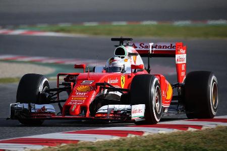 Sebastian Vettel - Ferrari - Formel 1-Test - Barcelona - 23. Februar 2016