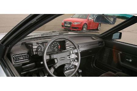 Kantig auch das Cockpit im Ur-Quattro.