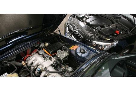 Der Sechszylinder braucht nur eine Nockenwelle zur Betätigung seiner Ventile, das Getriebe hat gerade mal fünf Gänge.