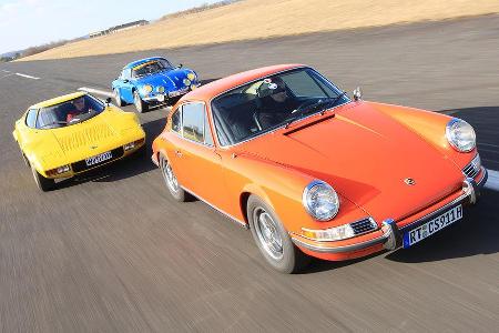 Lancia Stratos HF, Porsche 911 S, Renault Alpine 1600 S