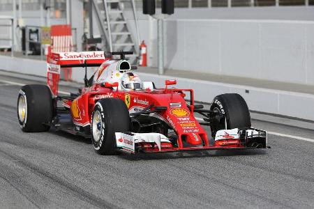 Sebastian Vettel - Ferrari - Formel 1-Test - Barcelona - 22. Februar 2016