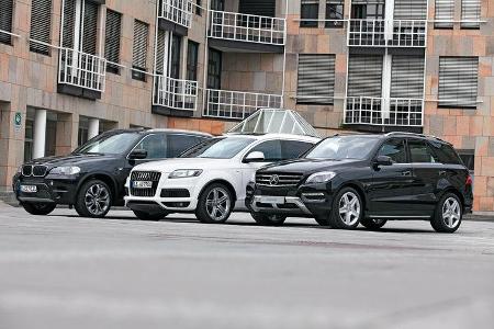 Mercedes ML, Audi Q7, BMW X5