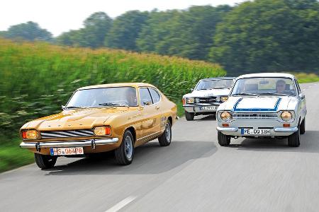 Ford Capri 2300 GT, Taunus 2.0 GXL, Escort RS 2000