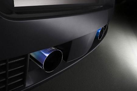 Der optionale Auspuff aus Titan spart weitere Kilos.