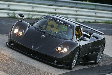 Der Pagani Zonda F mit 7,3-Liter-V12 (650 PS) überzeugte neben der Rundenzeit auch mit Rennwagengebrüll.