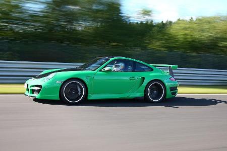 Der Techart komplettiert das Feld der unter 1.10-Wagen. 1.09,9 Minuten für den allradgetriebenen Turbo.