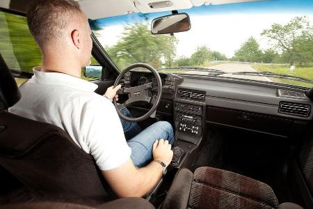 Audi quattro, Cockpit, Fahrersicht