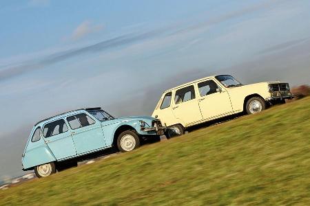 Citron Dyane 4, Renault 6, Seitenansicht