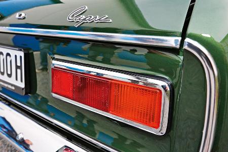 Ford Capri 2600 GT, Heck, Typenbezeichnung