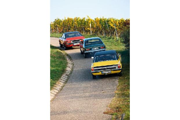 Ford Capri 2600 GT, Ford Taunus 2300 GXL, Ford Granada 2.0 l, Heckansicht
