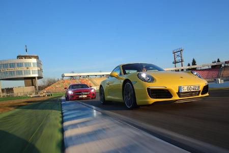 Porsche 911 Carrera S, Mercedes-AMG GT, Impression