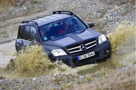 Optisch will der kantige GLK an den Mercedes G anknüpfen.