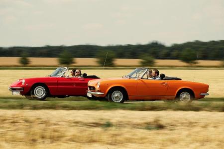 Alfa Spider 1750 Veloce, Fiat 124 Sport Spider, Seitenansicht