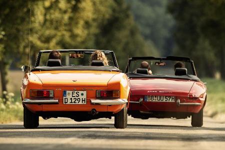 Alfa Spider 1750 Veloce, Fiat 124 Sport Spider, Heckansicht