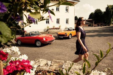 Alfa Spider 1750 Veloce, Fiat 124 Sport Spider, Frontansicht