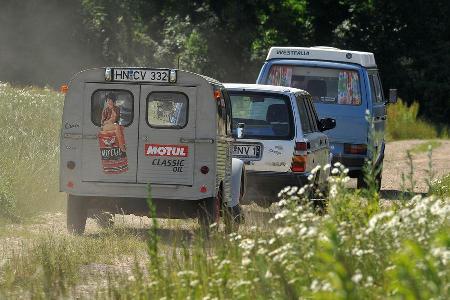 Citron AK 350, Volvo 240, VW T3 Westfalia Joker, Heckansicht